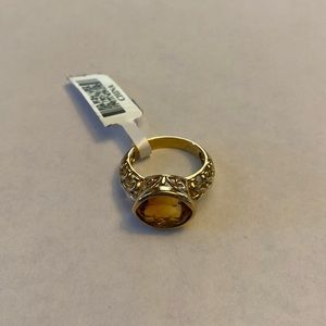 Citrine, 10K YG ring size 7